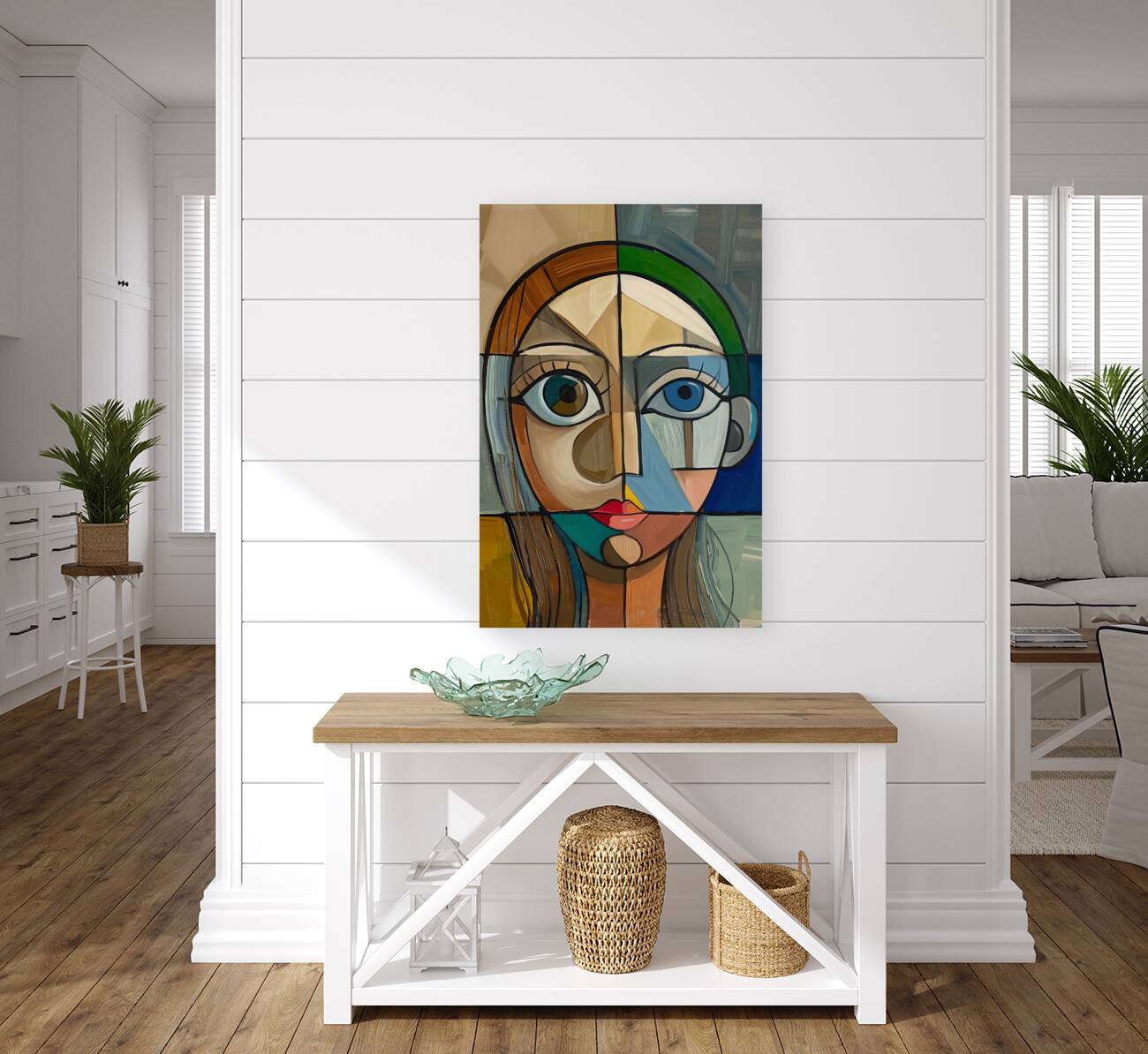 Art abstract  portrait oil painting    chaos 22 d Reproduction