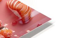 3d letters SUSHI with sushi food and accessorie 7 HD Metal print
