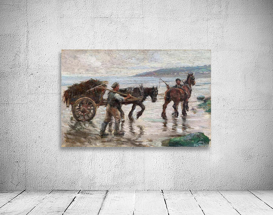 HAROLD HARVEY 1874 1941 SEAWEED GATHERERS ON NEWL Wall Preview