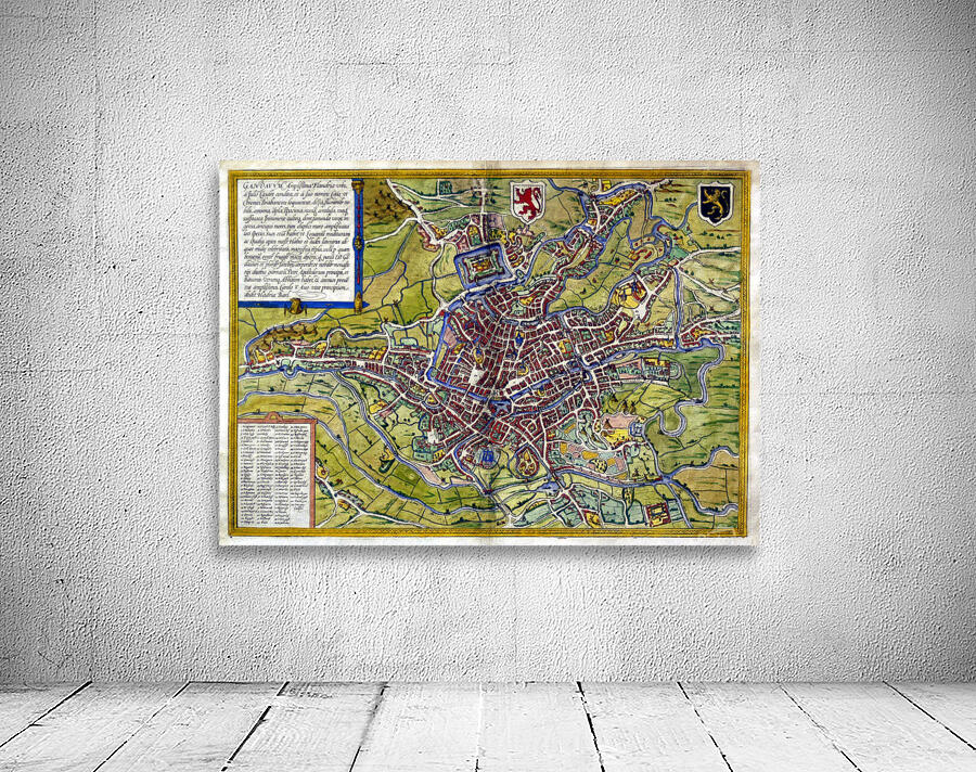 Ghent Belgium Braun  Hogenberg 1572 Wall Preview