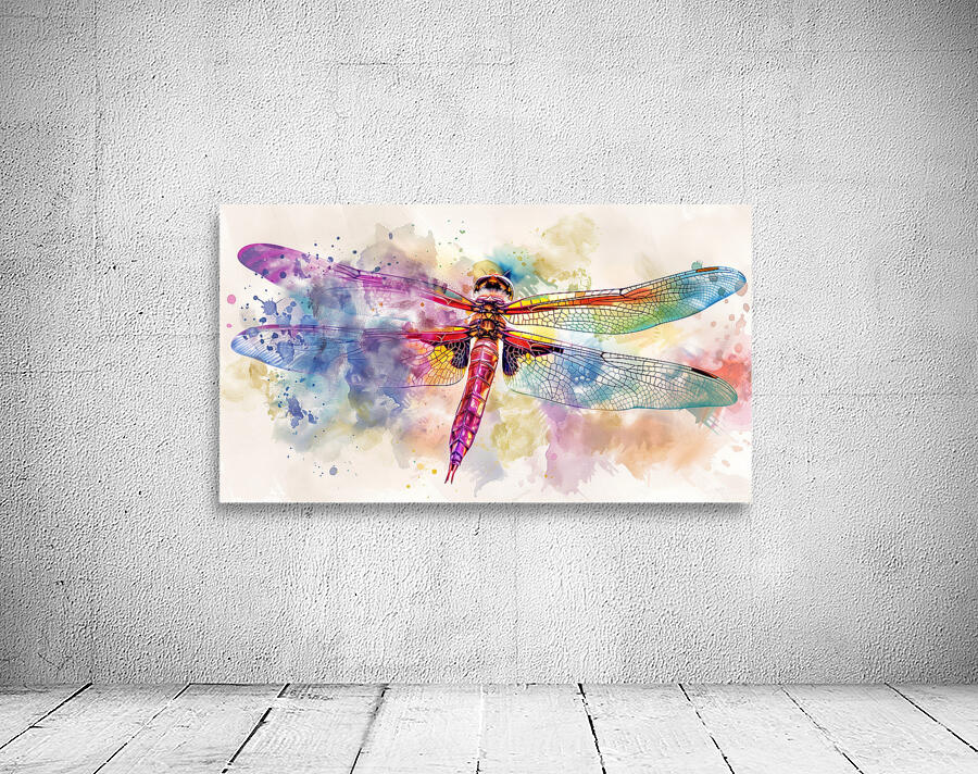 A breathtakingly beautiful dragonfly its wings  a Wall Preview