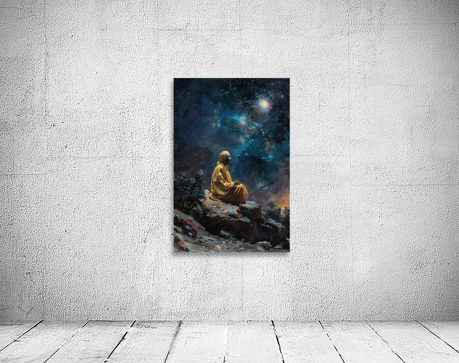 19th century oil painting sufi in the garden of 5 Wall Preview