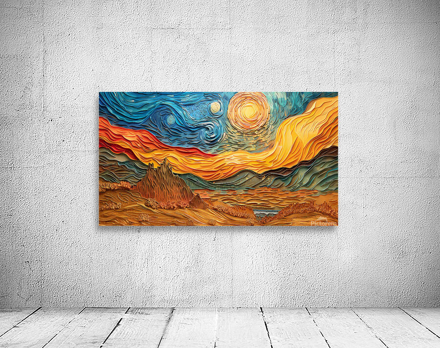 a mesmerizing landscape textured three dimensio d Wall Preview