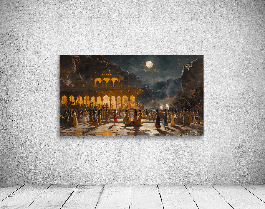 A Night of Revelry Illustrate a lively scene of c Wall Preview