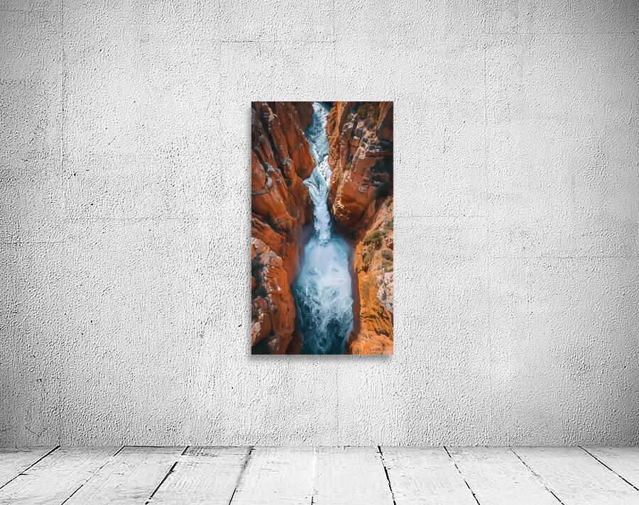 Aerial view of the earths canyon with a huge wa 9 Wall Preview