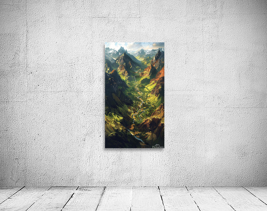 An aerial view of the majestic Icelandic landsc c Wall Preview