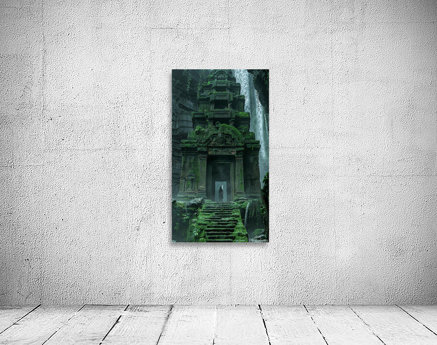 An ancient temple entrance stairs leading down  d Wall Preview