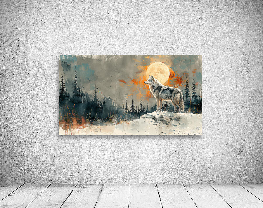 An enchanting glimpse of a lone wolf standing a 4 1717906512.849 Wall Preview
