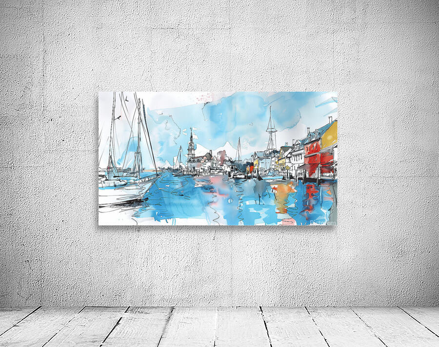 Annapolis Maryland USA  watercolor sketch in th 2 Wall Preview