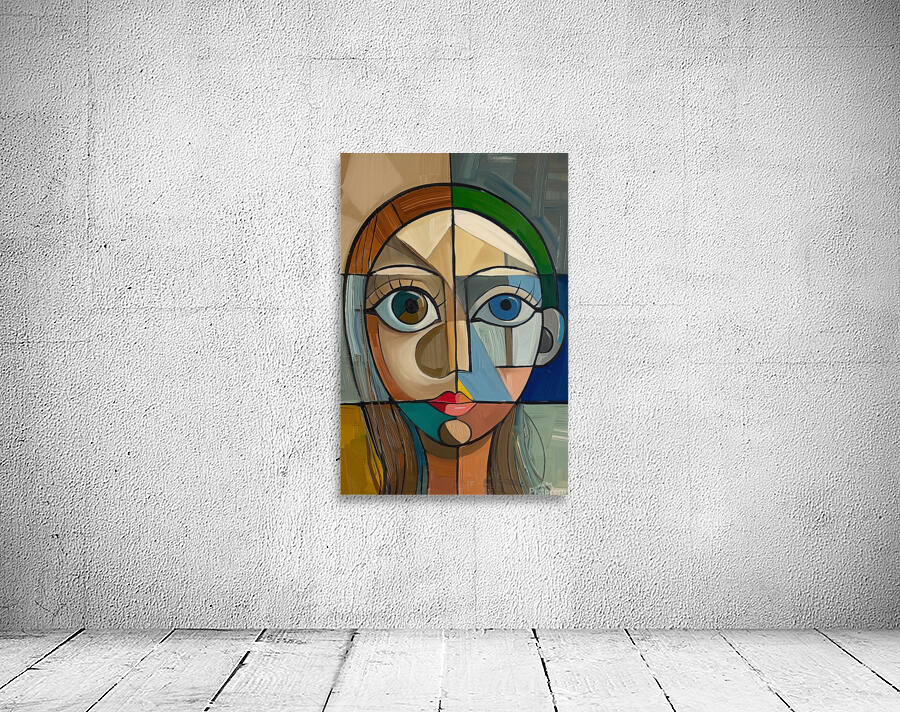 Art abstract  portrait oil painting    chaos 22 d Wall Preview