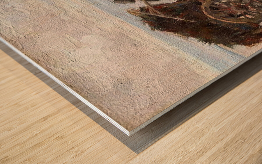 HAROLD HARVEY 1874 1941 SEAWEED GATHERERS ON NEWL Wood print