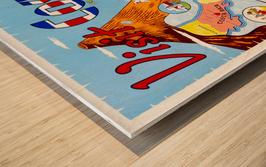 BARRENECHEA.  Visit Costa Rica The Heart of the A Wood print