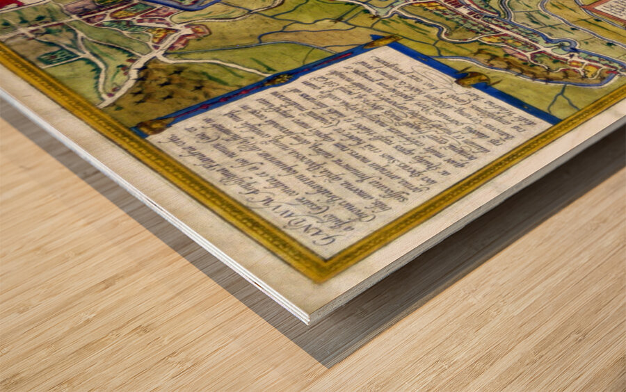 Ghent Belgium Braun  Hogenberg 1572 Wood print