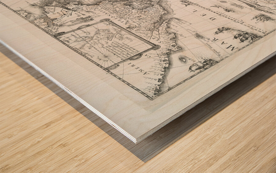 America nouiter delineata NYPL b15314132 434546.j Wood print