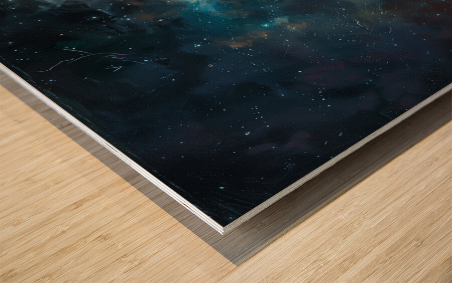 19th century oil painting sufi in the garden of 5 Wood print