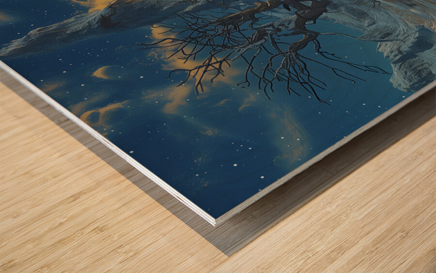 a mesmerizing landscape textured three dimensio 8 Wood print