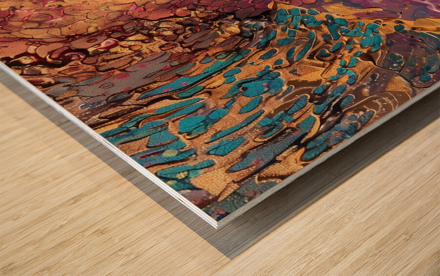 a mesmerizing landscape textured three dimensio 0 Wood print