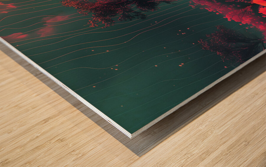 A minimal and weird design with a color scheme  9 1717455957.814 Wood print