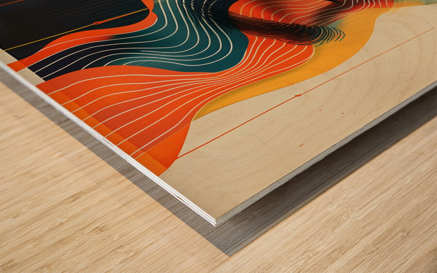 A minimal and weird design with a color scheme  b Wood print