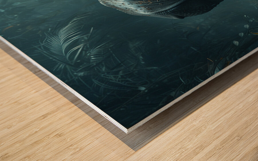 A minimalist studio shot capturing the vulnerab 7 Wood print