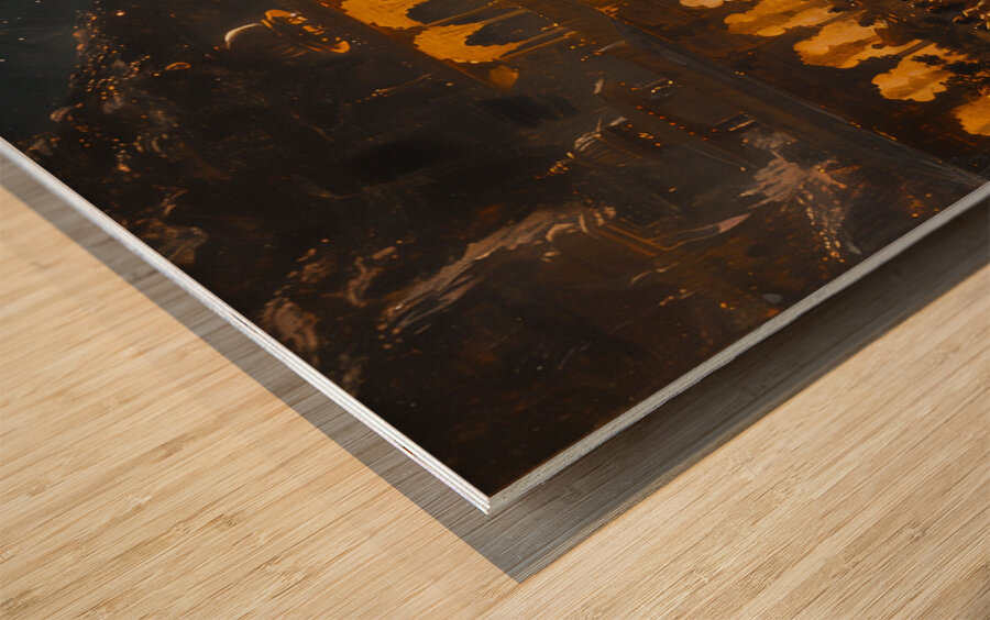 A Night of Revelry Illustrate a lively scene of c Wood print