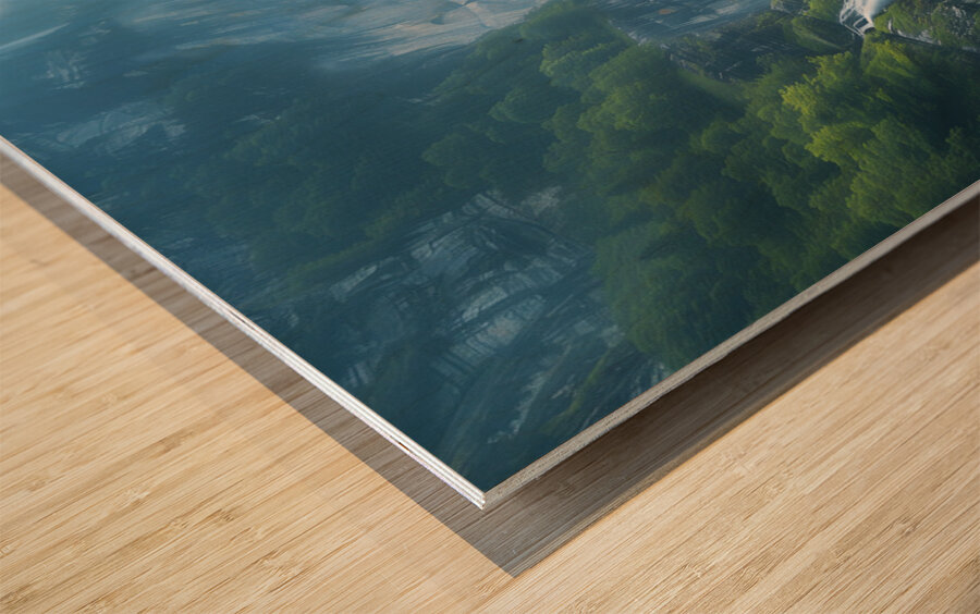 A remote village of Foroglio Switzerland breath f Wood print