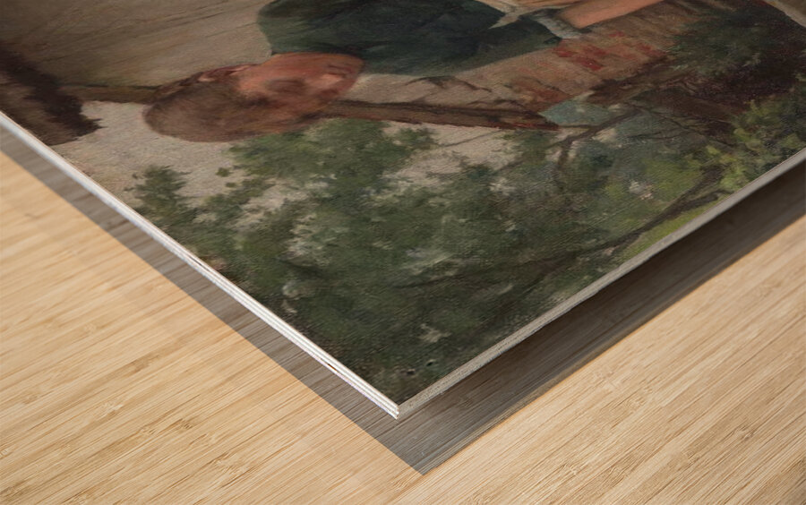 EDWIN HARRIS 1855 1906 THE DRAW WELL 1886 Wood print