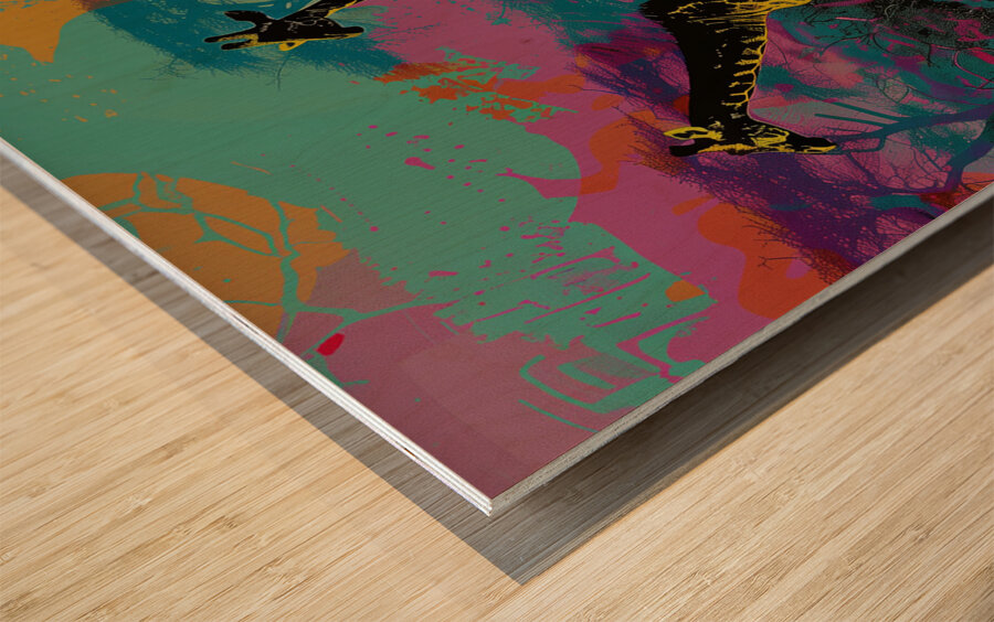 African Animals Concert Color Field Art   ar 32 b 1717851937.2556 Wood print