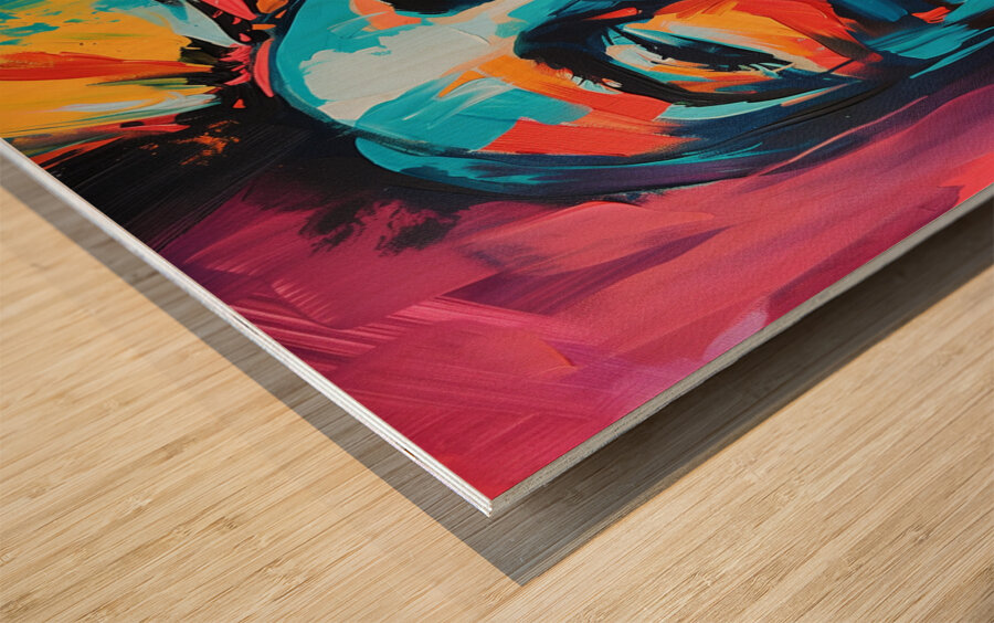 American Indian Chief  Handsome Attractive Port e Wood print