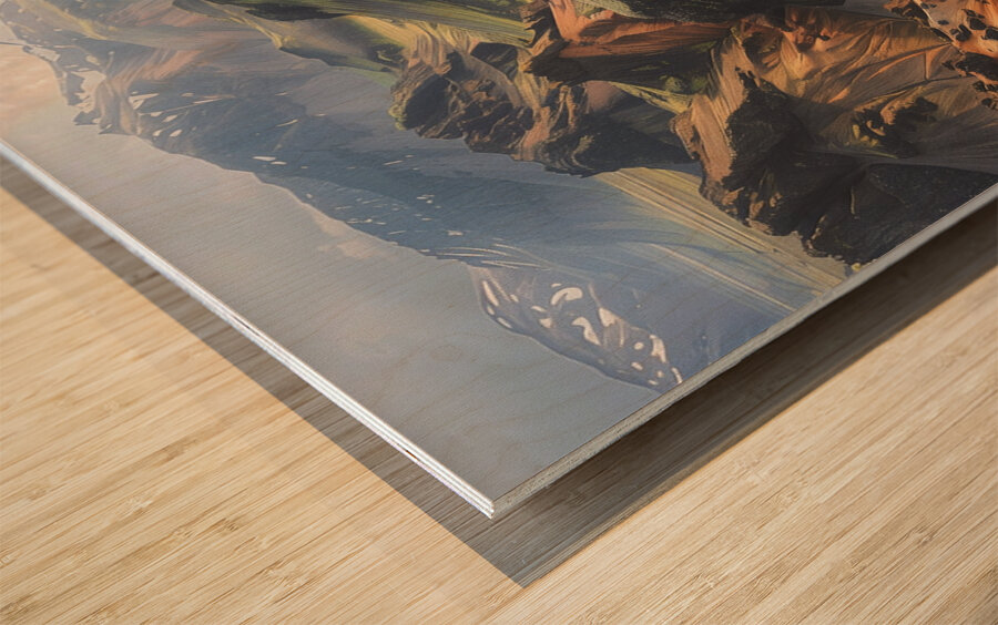 An aerial view of the majestic Icelandic landsc 4 Wood print