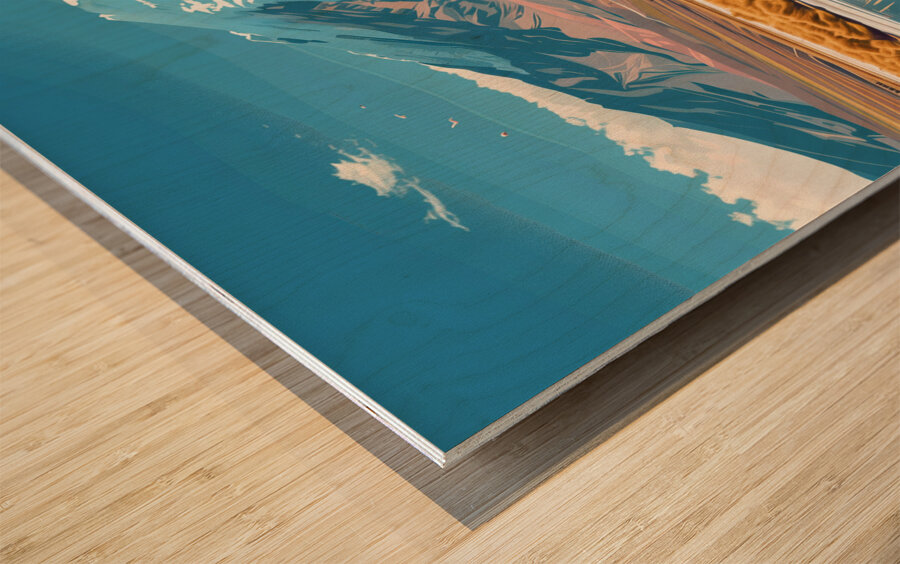 An illustration poster design Peru South Americ 6 Wood print