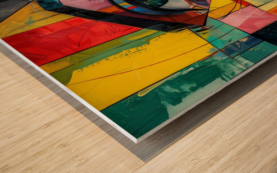 Art abstract  oil painting    ar 23   style raw 6 1717992237.3733 Wood print