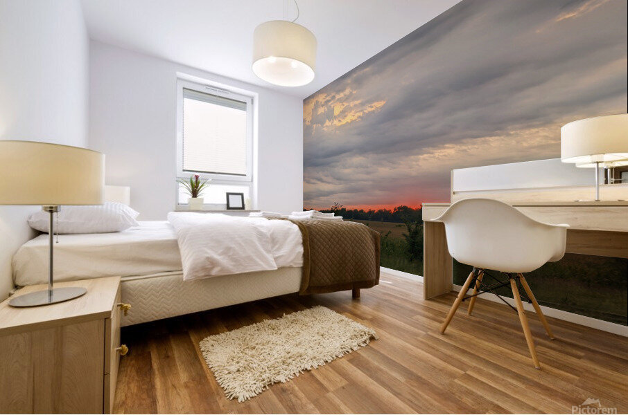 sunsetting sky Mural print