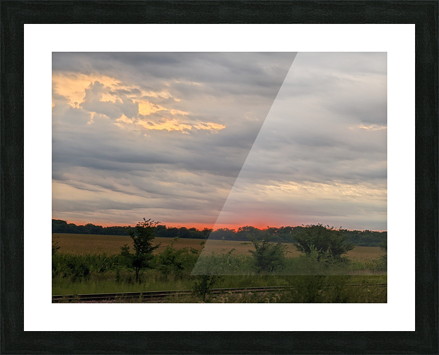 sunsetting sky Picture Frame print