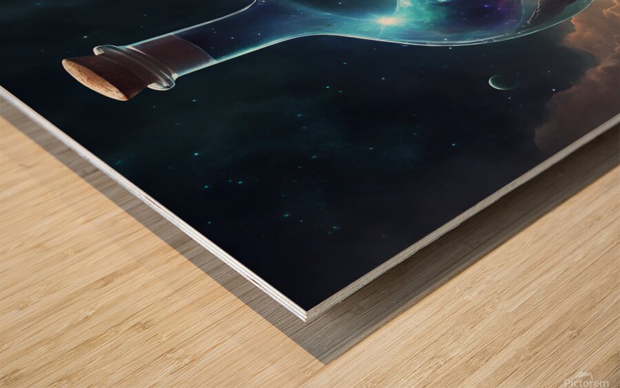 Universe in a Bottle Wood print