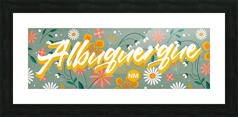 Albuquerque Foxtrot Picture Frame Printing