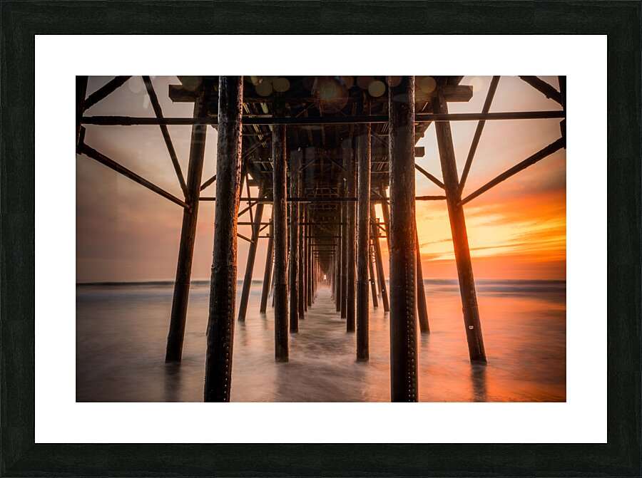 Oceanside Pier Sunset Picture Frame print