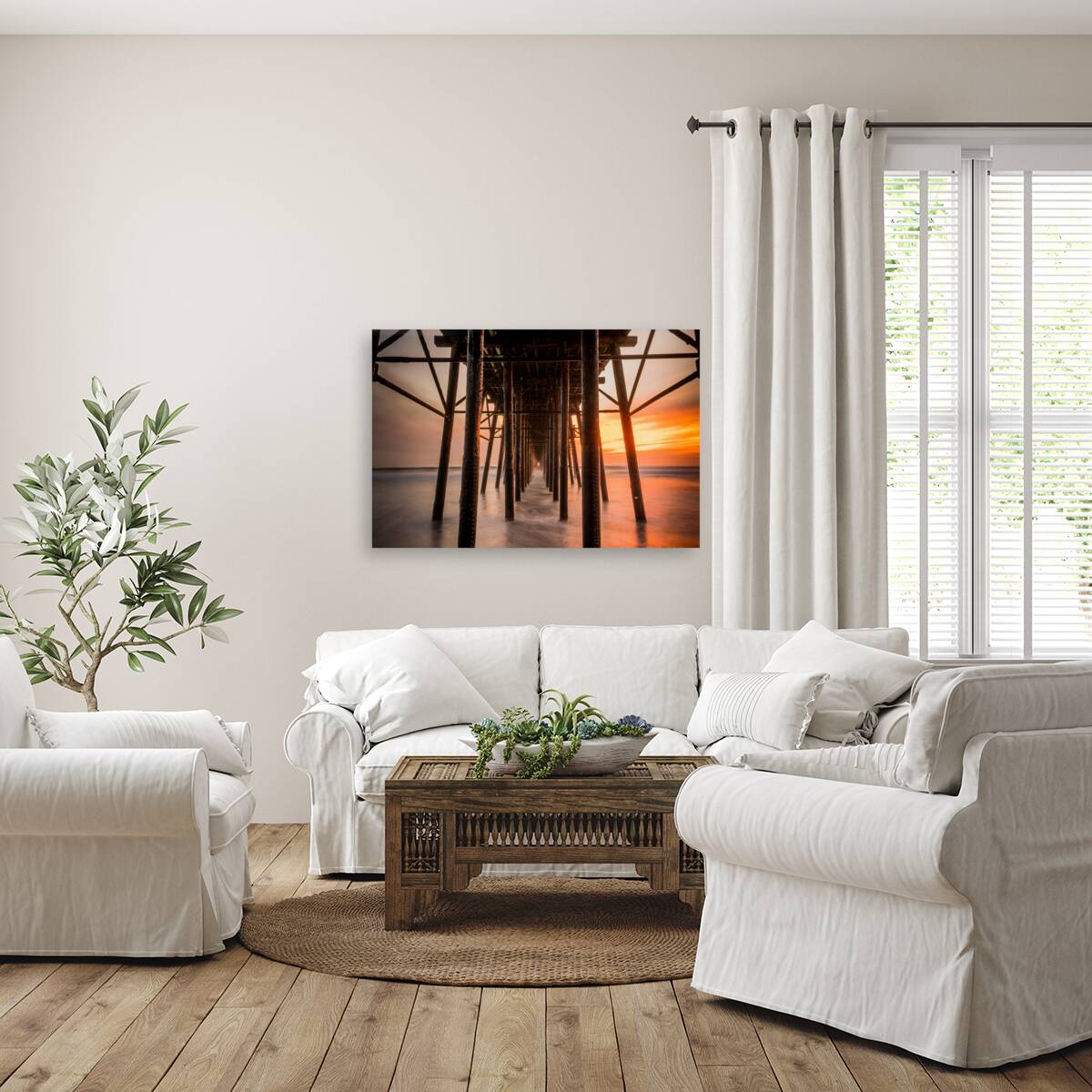 Oceanside Pier Sunset Reproduction