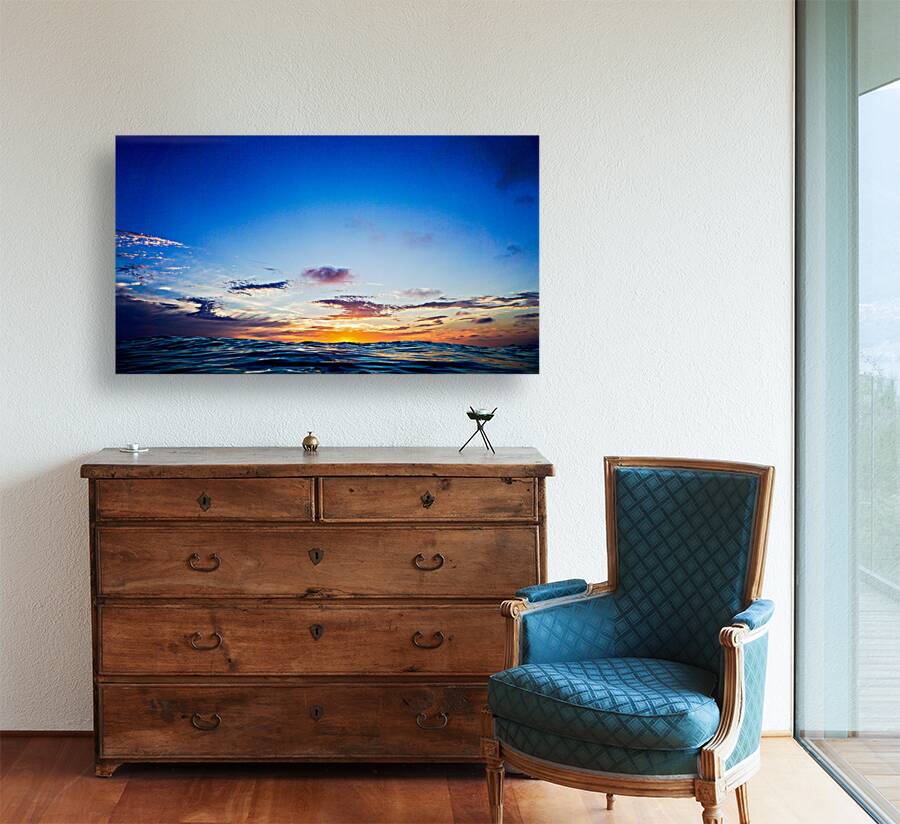 Sunset From Ocean Reproduction
