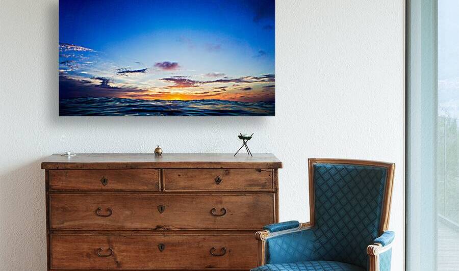 Sunset From Ocean Reproduction