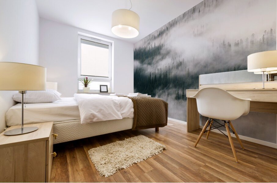 Foggy Mornings In The Valley Mural print