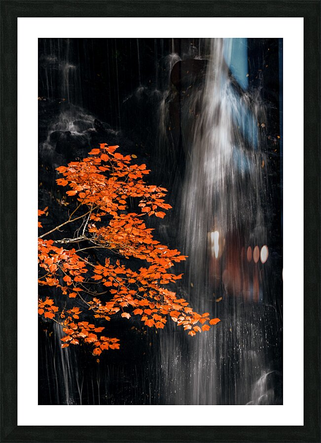Autumn Waterfall Picture Frame print