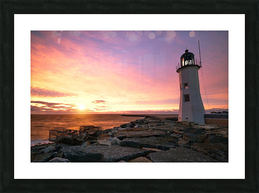 Lighthouse At Sunrise Picture Frame print