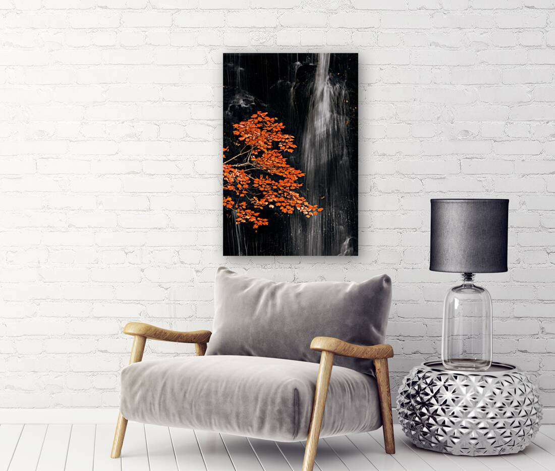 Autumn Waterfall Reproduction