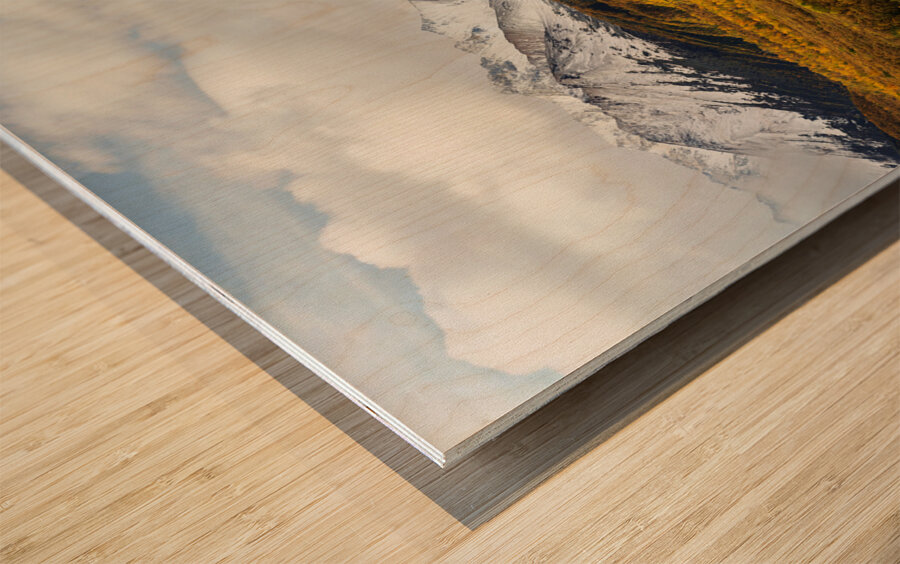 Golden Alaska Wood print