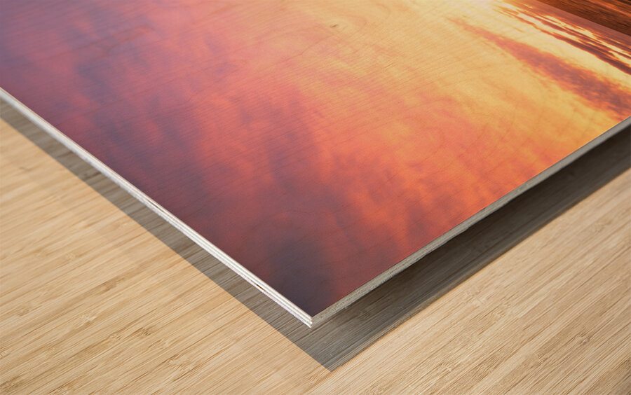 Lighthouse At Sunrise Wood print