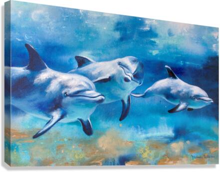 Dolphins Journey Canvas Print