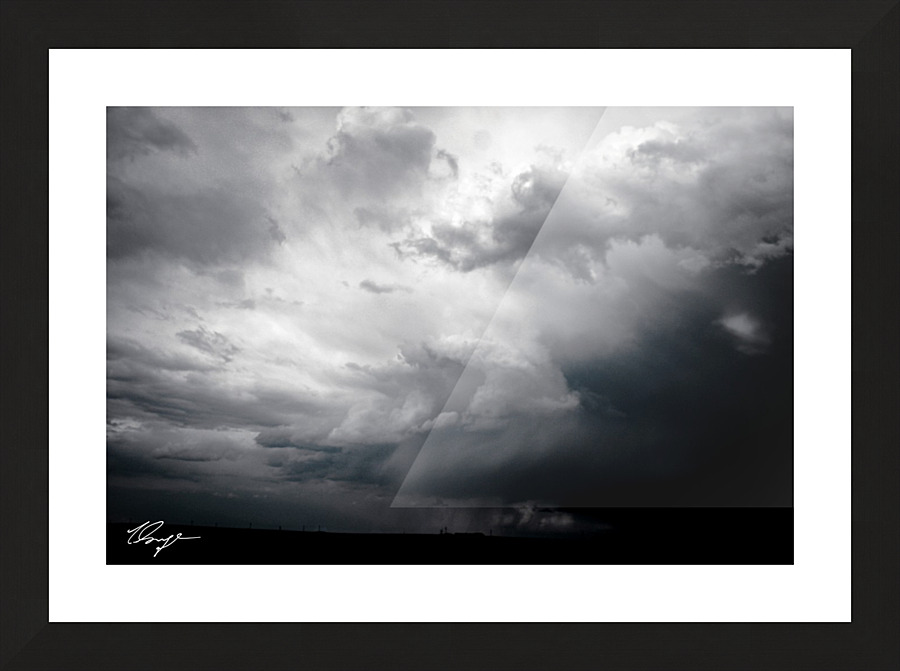 Storm on Plains Picture Frame print