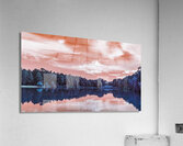 lake sky clouds trees reflection Acrylic Print