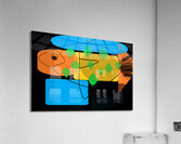fish retro picture background boho Acrylic Print